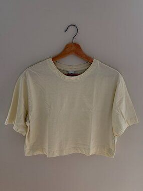 J.o&co Boxy Cropped Cotton T-shirt, Size M